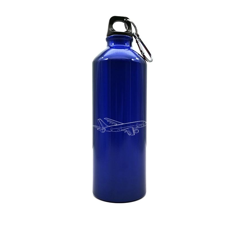 airbus a300 aircraft bottle digital engraving mockup / engraving preview