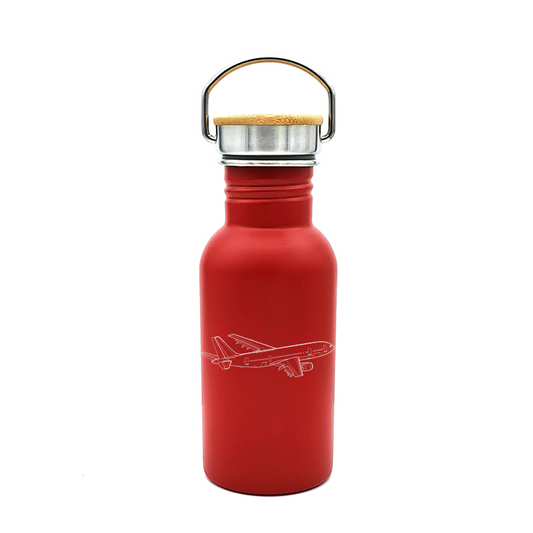 airbus a300 aircraft bottle digital engraving mockup / engraving preview