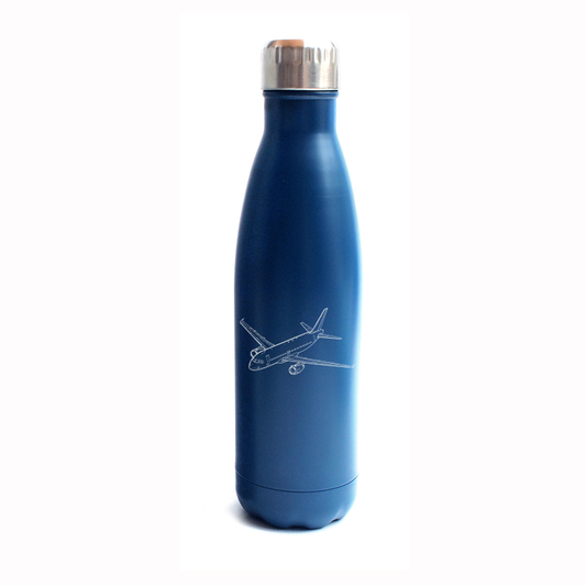 airbus a320 aircraft bottle digital engraving mockup / engraving preview