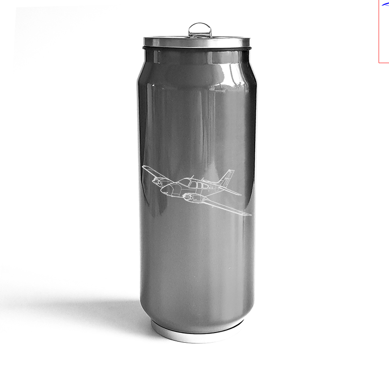 beechcraft baron aircraft bottle digital engraving mockup / engraving preview