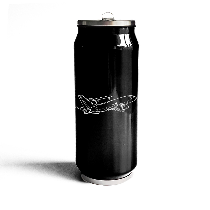 boeing e7 wedgetail aircraft bottle digital engraving mockup / engraving preview