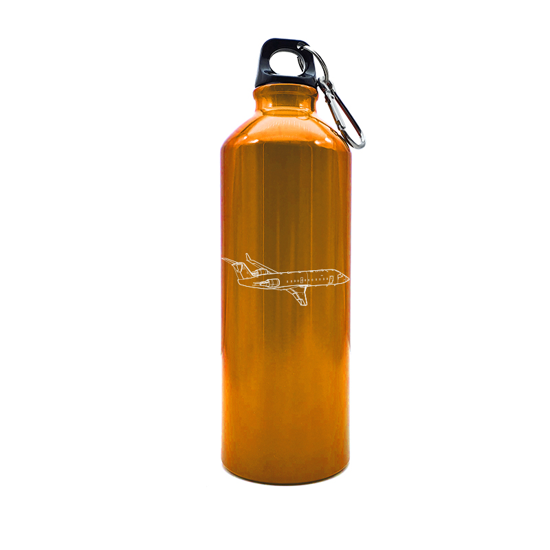 bombardier crj 100 aircraft bottle digital engraving mockup / engraving preview
