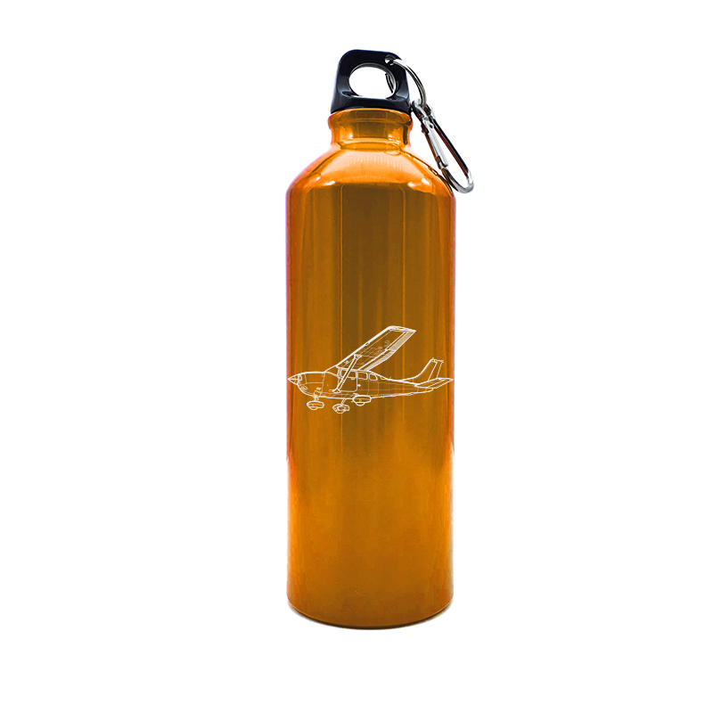 cessna 206 aircraft bottle digital engraving mockup / engraving preview
