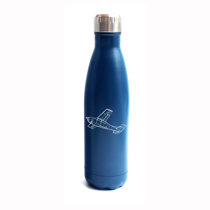 cessna 210 centurion aircraft bottle digital engraving mockup / engraving preview