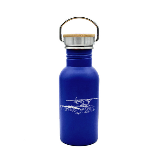 cessna seaplane aircraft bottle digital engraving mockup / engraving preview