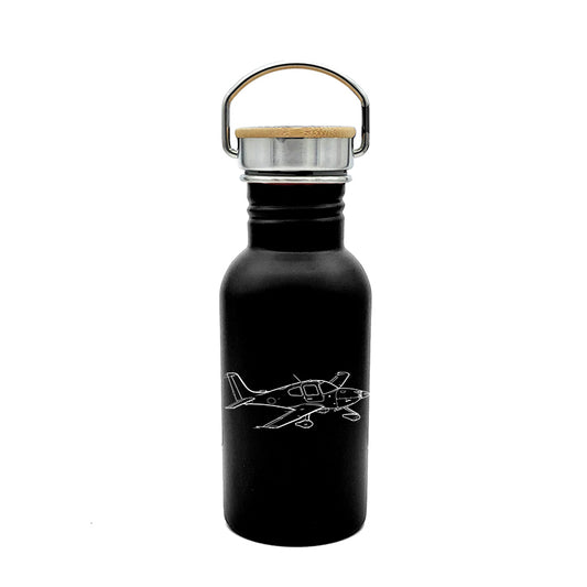 cirrus sr20 aircraft travel bottle digital engraving mockup / engraving preview