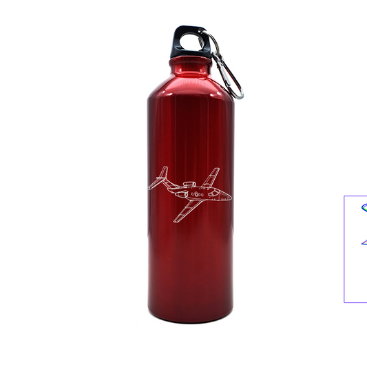 embraer phenom 100 aircraft bottle digital engraving mockup / engraving preview