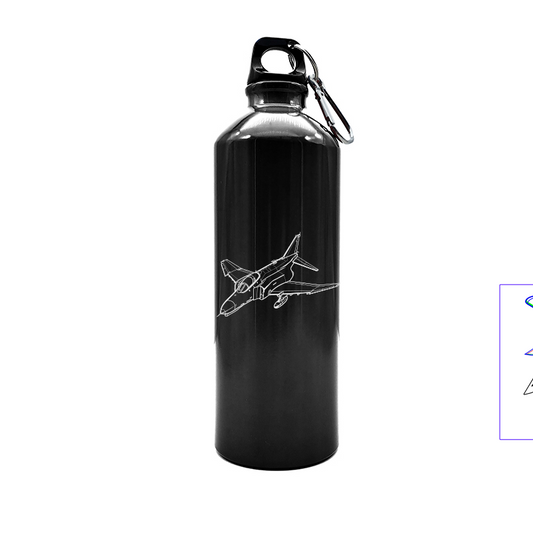 f4 phantom aircraft bottle digital engraving mockup / engraving preview