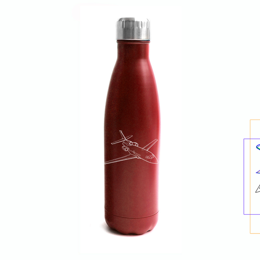 falcon 900 aircraft bottle digital engraving mockup / engraving preview