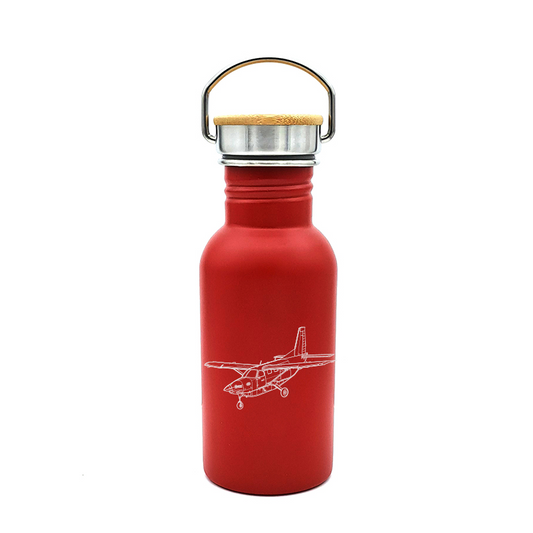 kodiak aircraft bottle digital engraving mockup / engraving preview