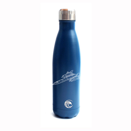 lockheed sr71 blackbird aircraft travel bottle digital engraving mockup / engraving preview