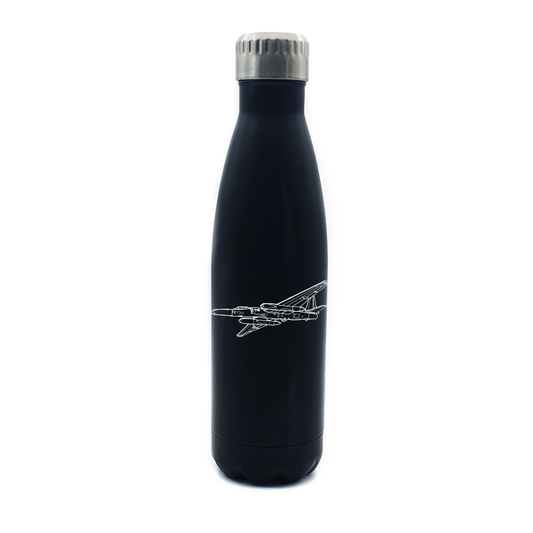 lockheed u2 spyplane aircraft bottle digital engraving mockup / engraving preview