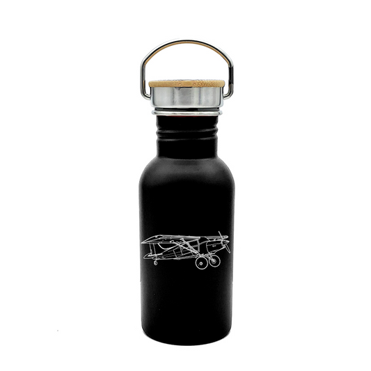 maule stol aircraft bottle digital engraving mockup / engraving preview
