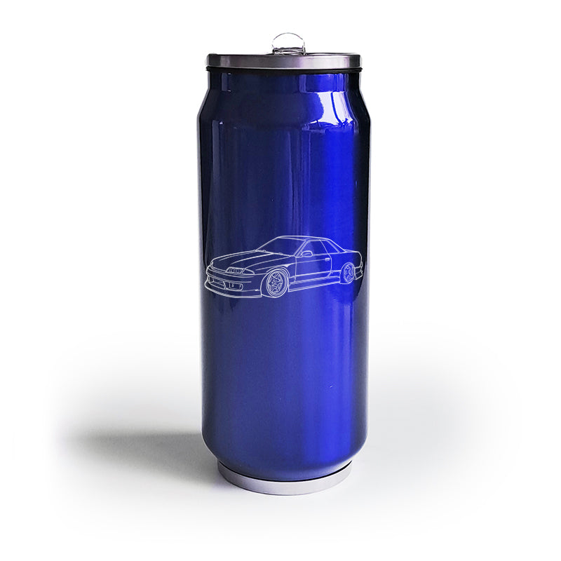 nsn skyline modified car travel bottle digital engraving mockup / engraving preview