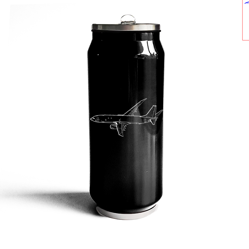 p8 poseidon aircraft bottle digital engraving mockup / engraving preview