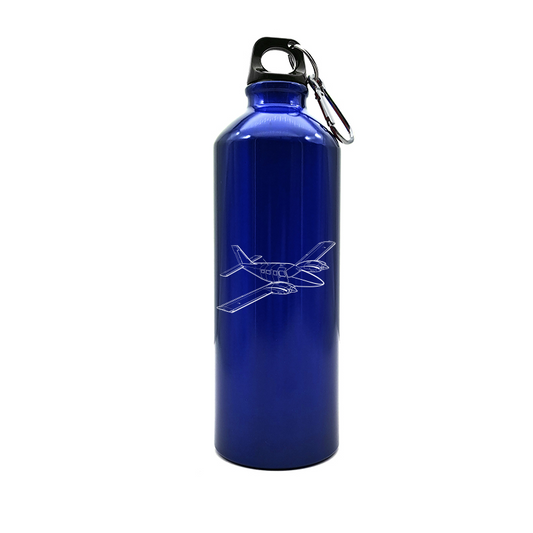 piper pa34 seneca aircraft bottle digital engraving mockup / engraving preview