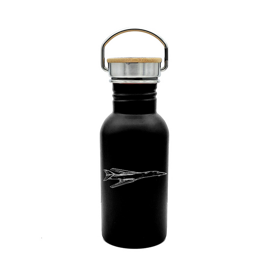 rockwell b1 lancer aircraft bottle digital engraving mockup / engraving preview