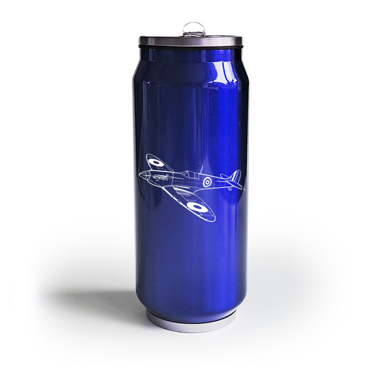 supermarine spitfire aircraft  bottle digital engraving mockup / engraving preview