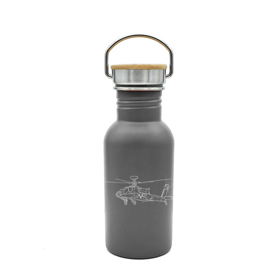 apache helicopter bottle digital engraving mockup / engraving preview
