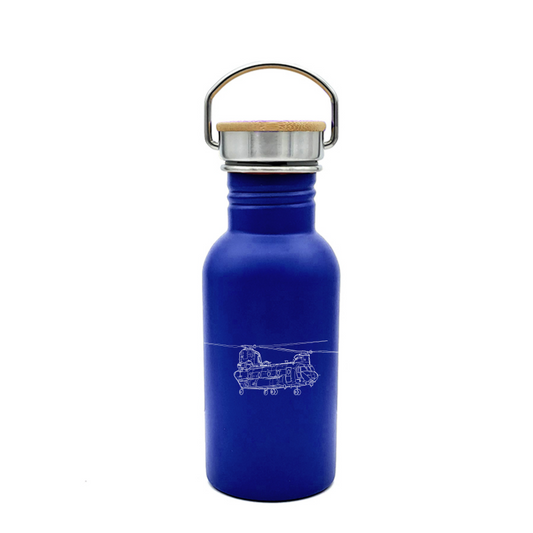 chinook helicopter bottle digital engraving mockup / engraving preview