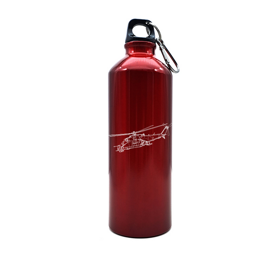 mi24 hind helicopter bottle digital engraving mockup / engraving preview