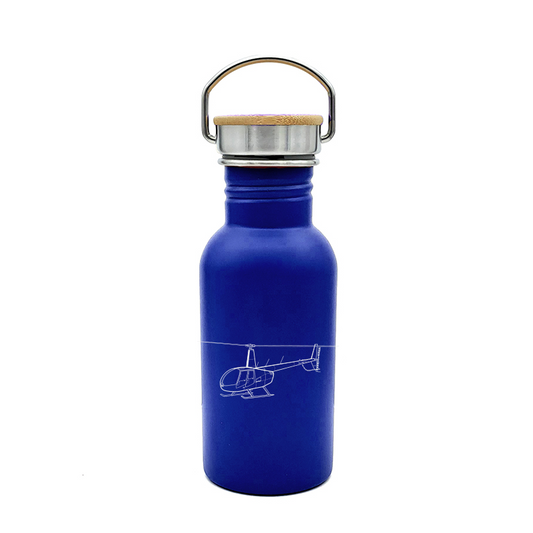robinson r44 helicopter bottle digital engraving mockup / engraving preview