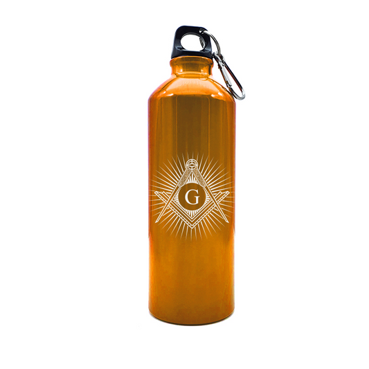 masonic regalia with star burst bottle digital engraving mockup / engraving preview