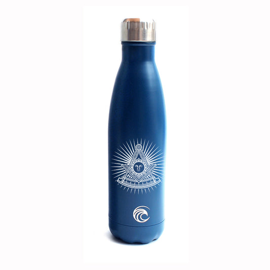 masonic face starburst travel bottle digital engraving mockup / engraving preview