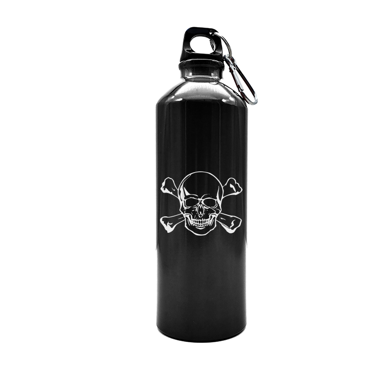 skull crossbones bottle digital engraving mockup / engraving preview