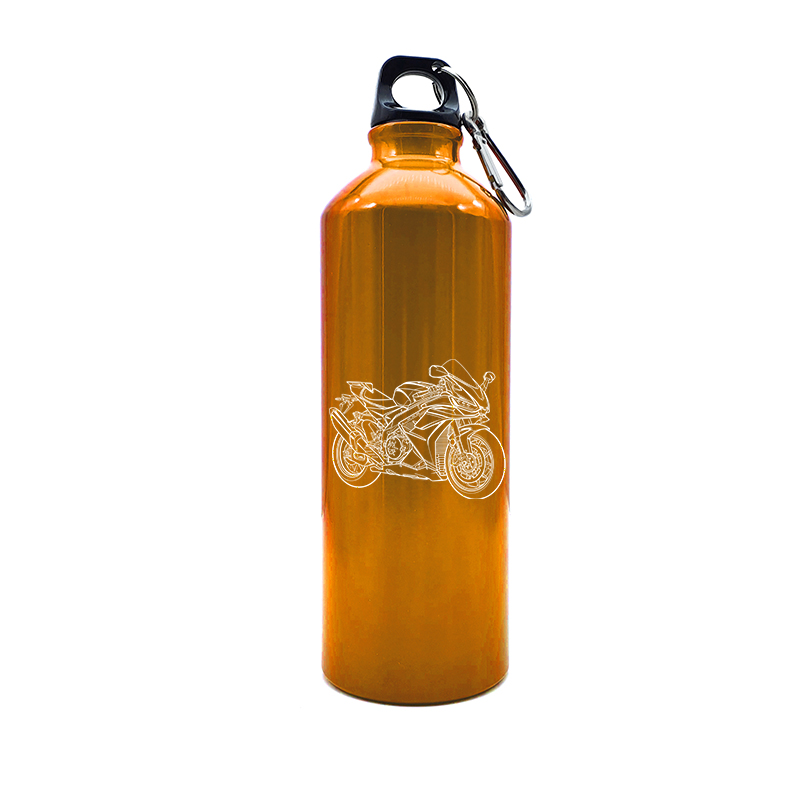 apri rsv mille motorcycle bottle digital engraving mockup / engraving preview