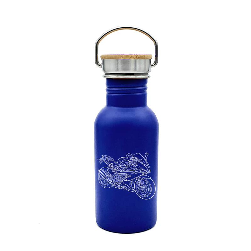 bm s1000rr motorcycle bottle digital engraving mockup / engraving preview