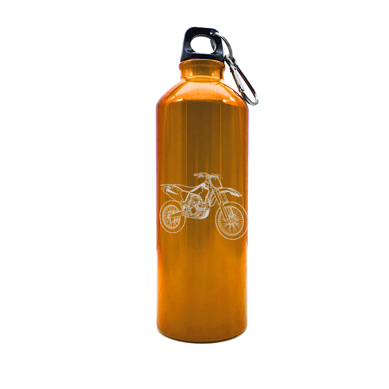 dirt motocross bike bottle digital engraving mockup / engraving preview