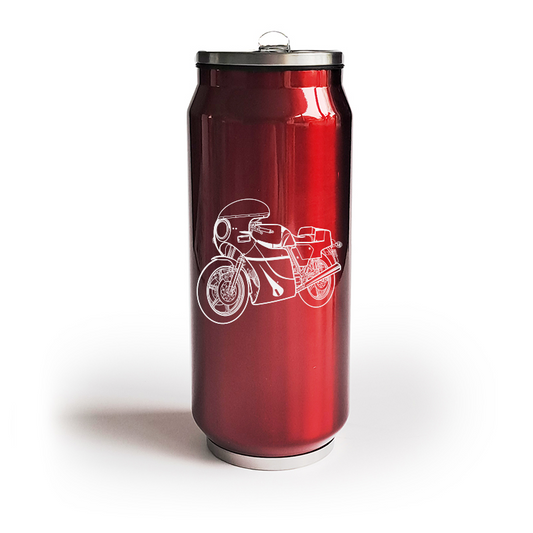 mike hailwood motorcycle bottle digital engraving mockup / engraving preview