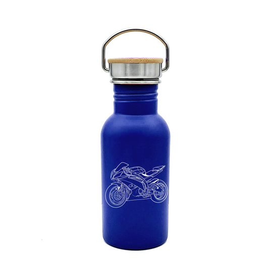yam r1 motorcycle bottle digital engraving mockup / engraving preview