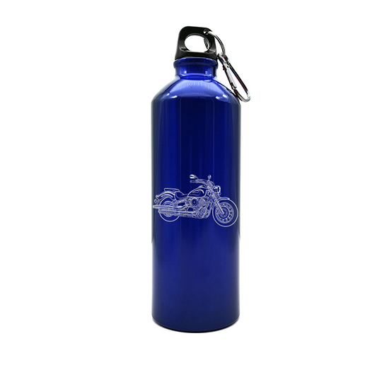 yam v star 1100 motorcycle  bottle digital engraving mockup / engraving preview