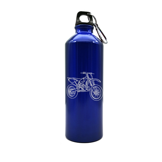 yam yz250 motorcycle bottle digital engraving mockup / engraving preview