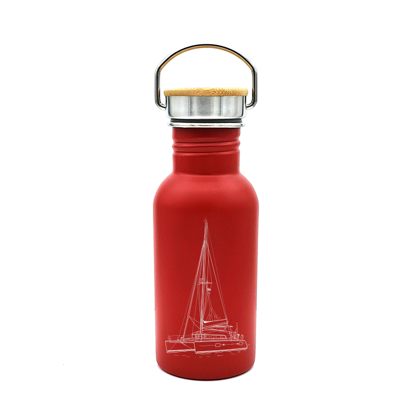 catamaran bottle digital engraving mockup / engraving preview