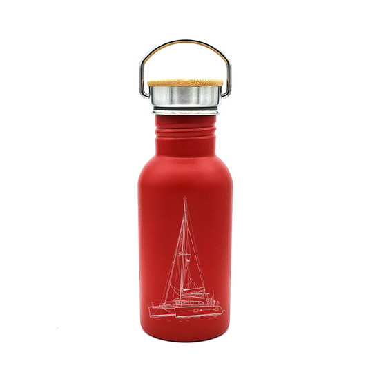 catamaran bottle digital engraving mockup / engraving preview