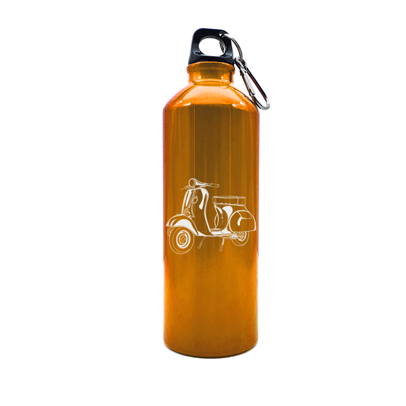 vespa scooter bottle digital engraving mockup / engraving preview