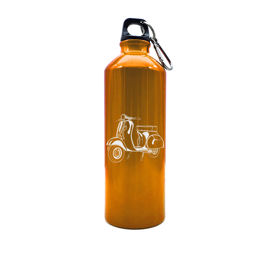 vespa scooter bottle digital engraving mockup / engraving preview