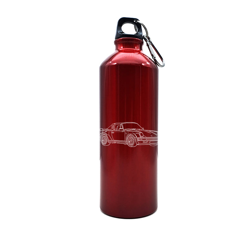 911 carrera targa super sport car travel bottle digital engraving mockup / engraving preview