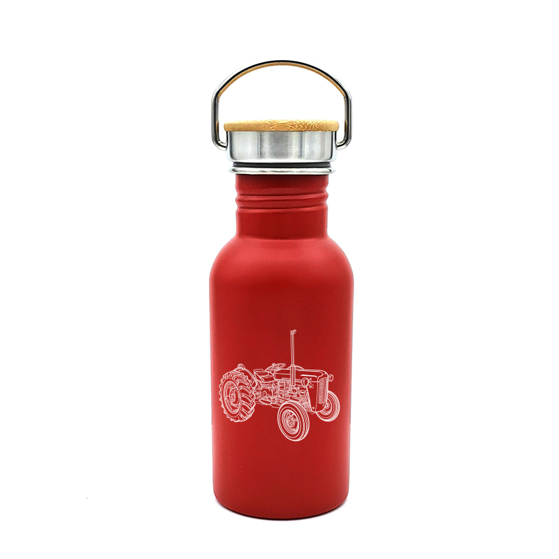 Mockup of our Ferguson TE20 Tractor artwork Steel Drinks Bottle