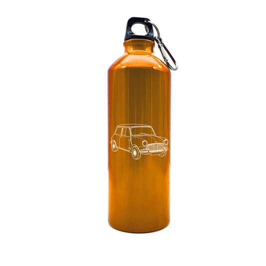 classic mini bottle digital engraving mockup / engraving preview