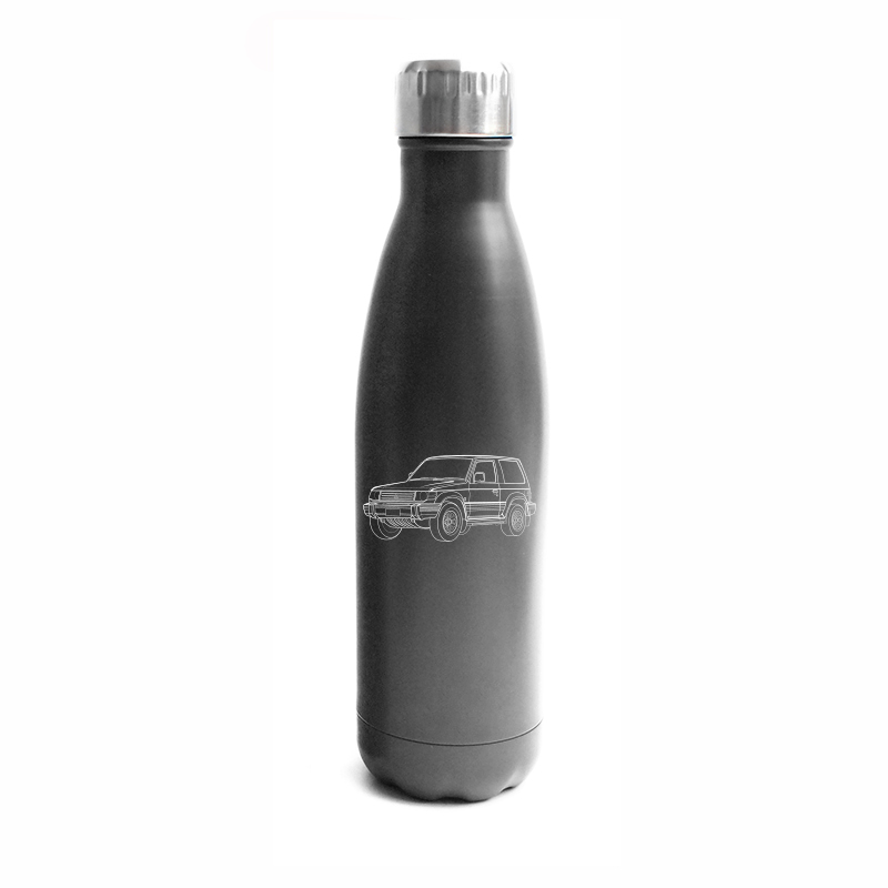 miti pajero shogun bottle digital engraving mockup / engraving preview