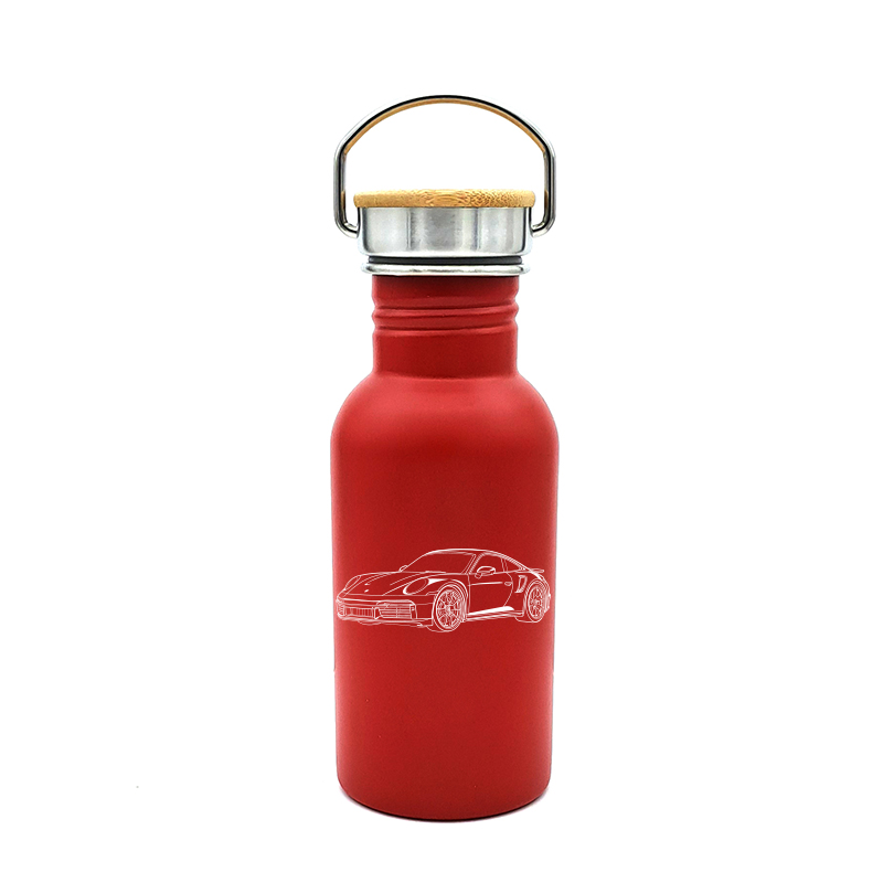 p 911 car bottle digital engraving mockup / engraving preview