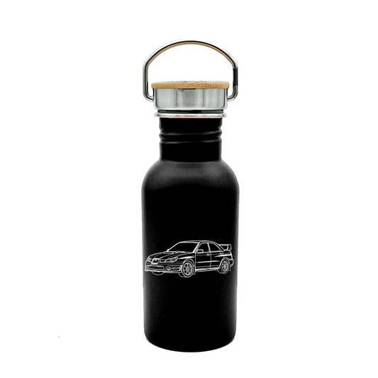 suba wrx impreza car bottle digital engraving mockup / engraving preview
