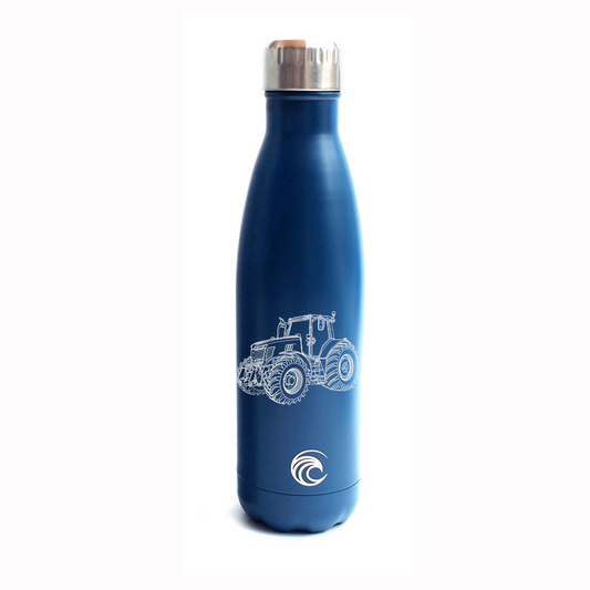 fm tractor bottle digital engraving mockup / engraving preview