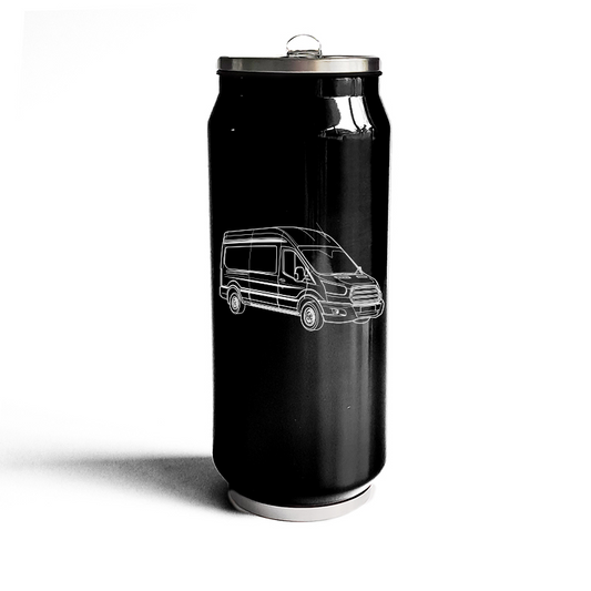 transit van bottle digital engraving mockup / engraving preview