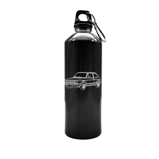 glf gti car bottle digital engraving mockup / engraving preview