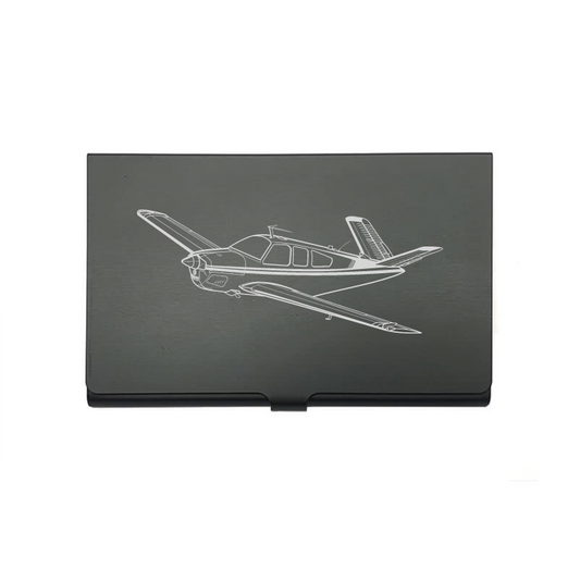 beecraft nanza aircraft card Holder digital engraving mockup / engraving preview